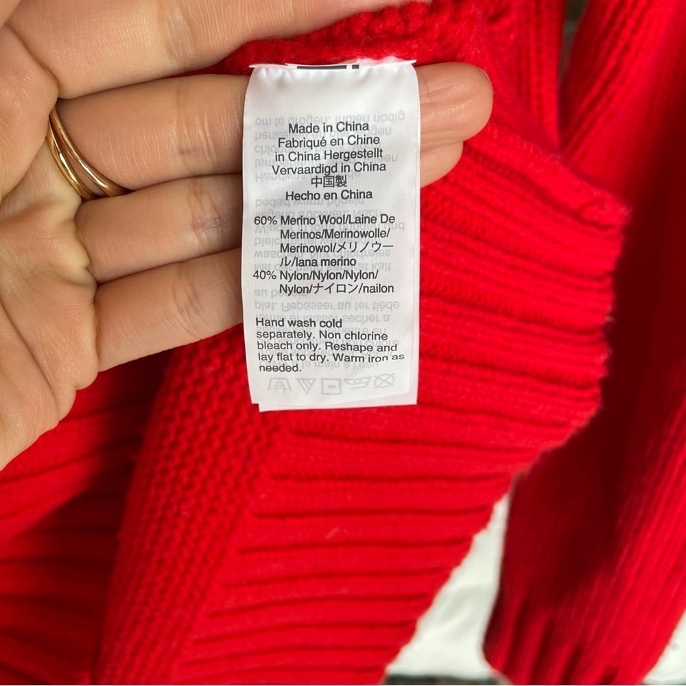 J. Crew Red Fair Isle Merino Wool Sweater - Picture 8 of 9